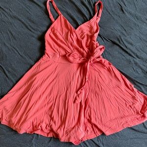 Coral jumper dress